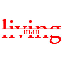 living man - Mens Heavy Cotton T-Shirt Design